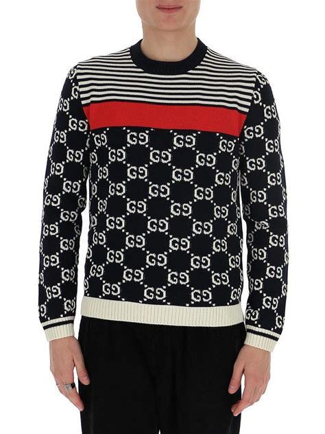 gucci gg stripes knit sweater|gucci sweater vintage.